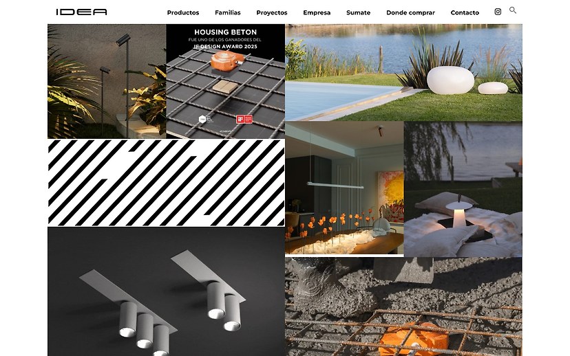 IDEA Iluminación website